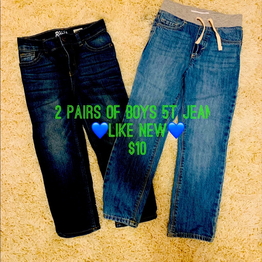 2 PAIRS OF BOYS SIZE 5T JEANS 👖